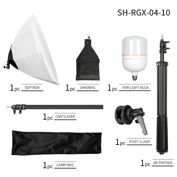 Octagonal Softbox-belysningskit, justerbar lampfäste, E27-baserad kompatibilitet, bärbar stativ,135W 3 Färger Lampa