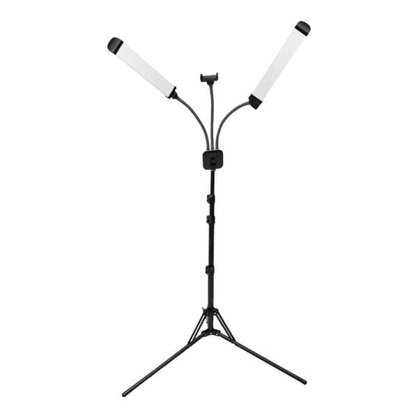 LED Dobbeltarmet Lys, Justerbar Farvetemperatur, 360° Rotérbar, Dæmpbar,HVID