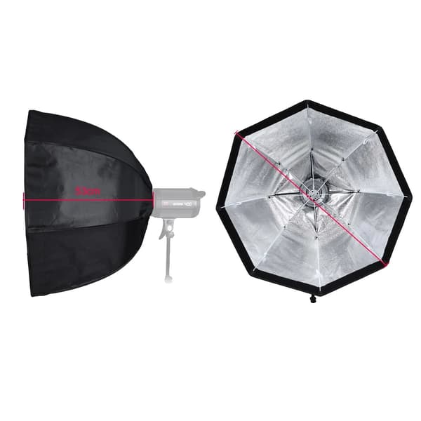 Bärbar oktagon honungskaka galler paraply softbox, storlek 80 cm, Bowens fäste, lättviktsdesign,1set