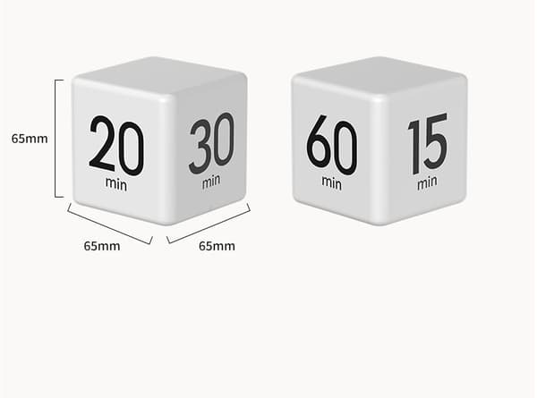 INF LCD Display Cube Induction Timer med Beep Reminder Hvid