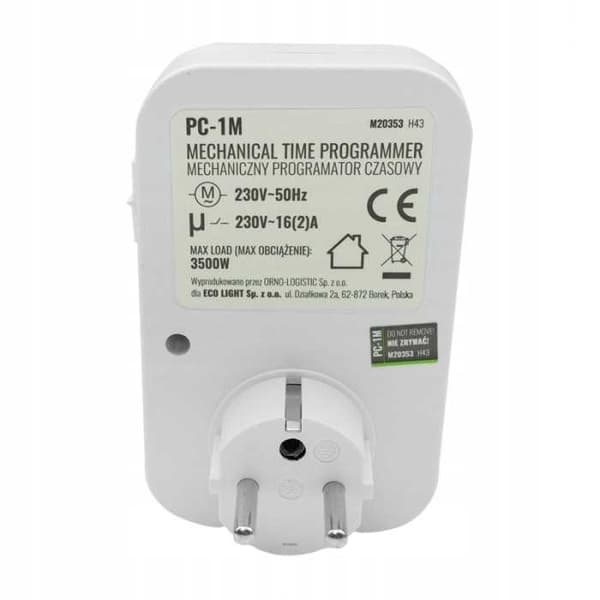 1-dags timer MANUEL 3500W EcoLight