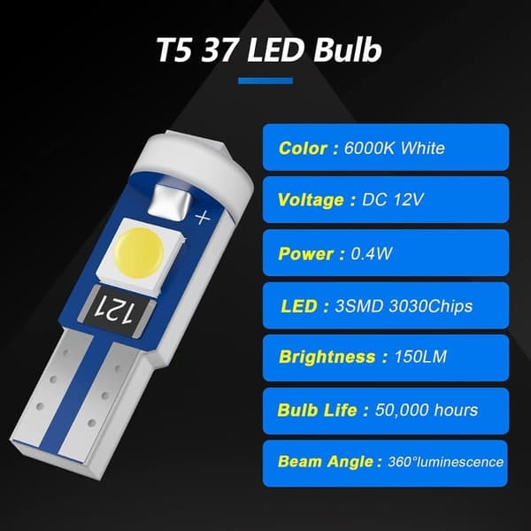 10x T5 slim 3030 3X smd led vit lampa