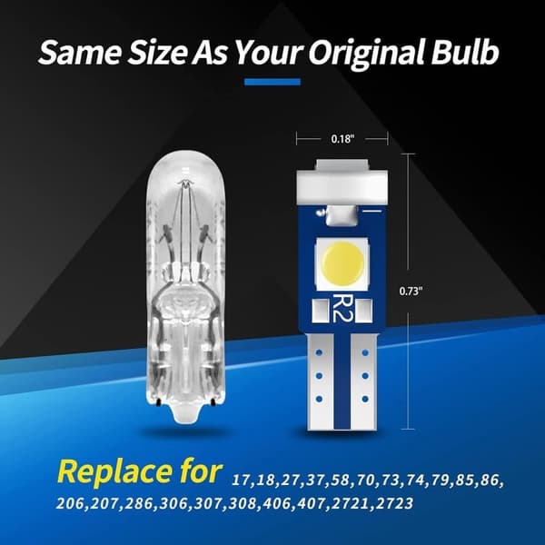 10x T5 slim 3030 3X smd led vit lampa