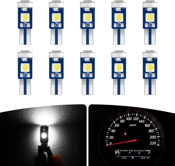 10x T5 slim 3030 3X smd led vit lampa