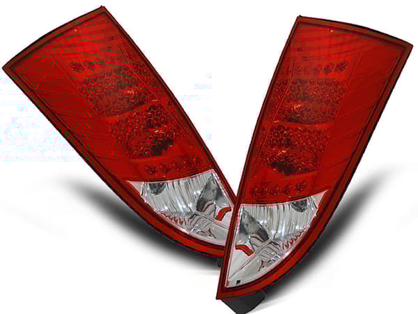 Takavalot FORD FOCUS MK1 10 98-10 04 HATCHBACK PUNAINEN KIRKKAASTI VALAISTU LED