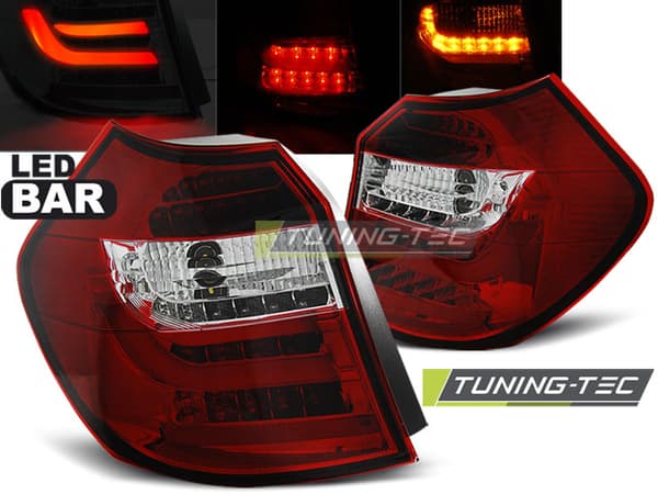 Bakljus BMW E87/E81 09 07-11 LCI RÖD KLARA LEDSTRIP