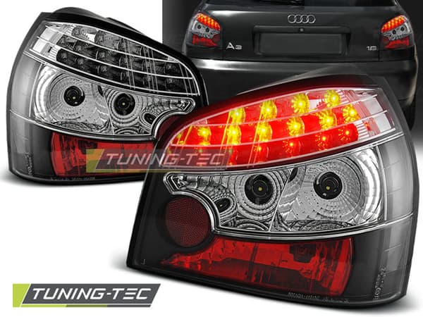 Bakljus AUDI A3 08 96-08 00 SVART LED