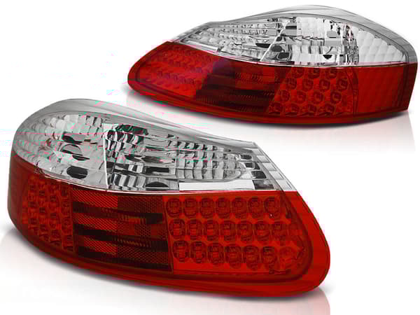 PORSCHE BOXSTER 96-04 TAKAVALOT PUNAINEN KIRKAAN LED