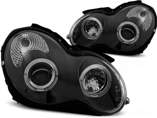 MERCEDES W203 C-Sarja 07 00-03 04 ANGEL EYES mustat ajovalot