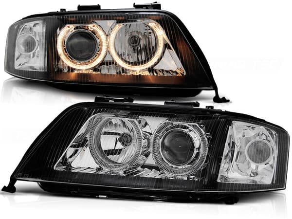 Forlygter Xenon AUDI A6 06 01-05 04 ANGEL EYES SORT