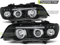 Miniatyrbild 2 av 2: Strålkastare dubbla halo-fälgar BMW X5 E53 09 99-10 03 ANGEL EYES SVART