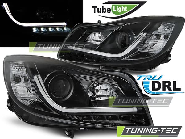 Forlygter dagskørelys OPEL INSIGNIA 08-12 SORT TUBE LYS