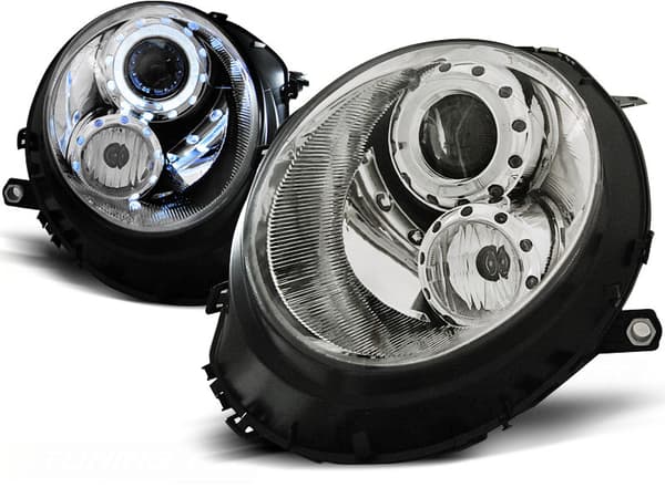 Forlygter til BMW MINI (COOPER) 06-14 ANGEL EYES KROM