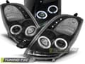 Miniatyrbillede 2 af 2: Forlygter dual halo fælge TOYOTA YARIS 06-09 ANGEL EYES SORT