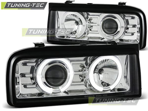 Forlygter dual halo fælge VW CORRADO 88-95 ANGEL EYES CHROOM