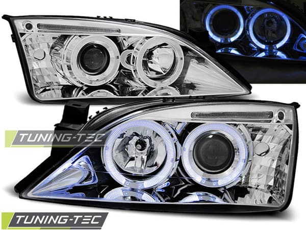 Forlygter dual halo fælge FORD MONDEO 09 00-05 07 ANGEL EYES krom