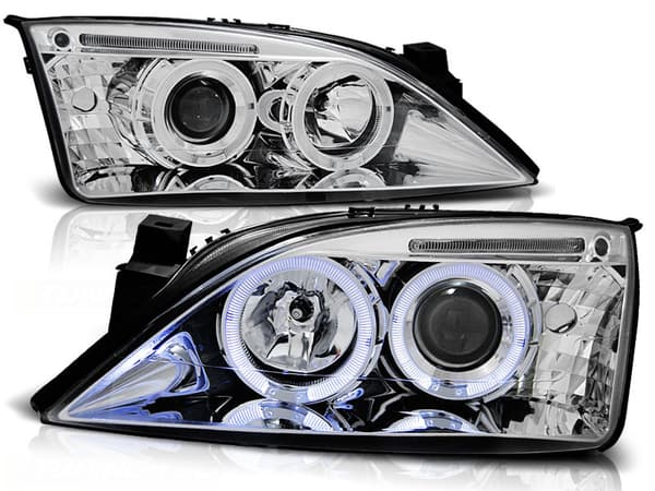Strålkastare dubbla halo-fälgar FORD MONDEO 09 00-05 07 Änglavingar KROM
