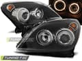 Miniatyrbillede 2 af 2: Forlygter med dobbelt halo-kant OPEL ASTRA H 03 04-09 ANGEL EYES SORT