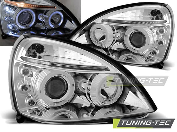 Forlygter dual halo-ringe RENAULT CLIO II 06 01-09 05 ANGEL EYES KROM