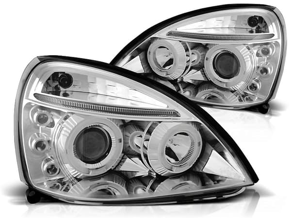 Forlygter dual halo-ringe RENAULT CLIO II 06 01-09 05 ANGEL EYES KROM