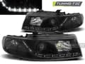 Miniatyrbild 2 av 2: Strålkastare med parkeringsljus SEAT LEON / TOLEDO 04 99-08 04 SVART