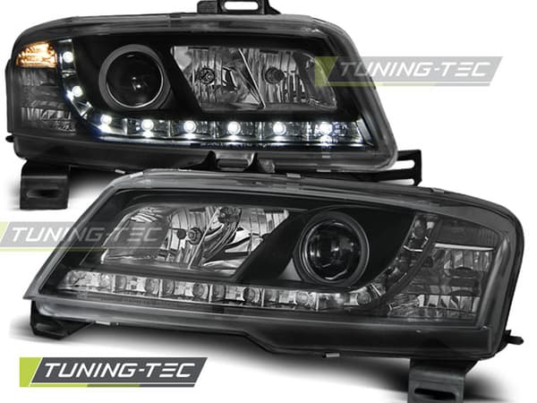 Forlygter med parkeringslys FIAT STILO 3D 10 01-08 SORT