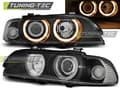 Miniatyrbillede 2 af 2: Forlygter Xenon BMW E39 09 95-06 03 ANGEL EYES D2S/H7 SORT