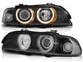 Miniatyrbillede 1 af 2: Forlygter Xenon BMW E39 09 95-06 03 ANGEL EYES D2S/H7 SORT