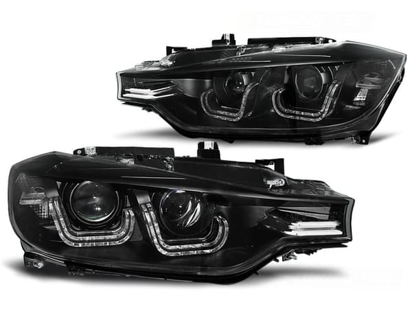 Forlygter dagkørelys BMW F30/F31 10 11 - 05 15 SORT U-LED BAR