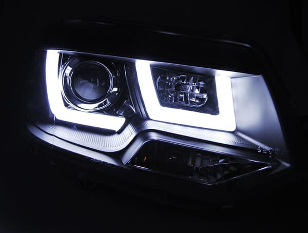 Strålkastare dagsljus VW T5 2010-2015 U-TYPE SVART
