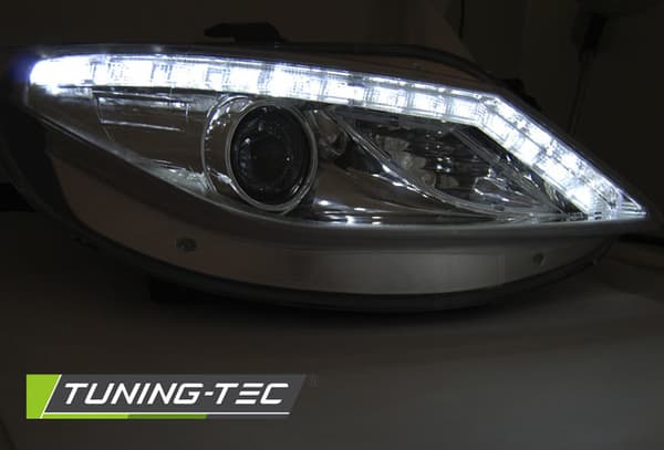 Forlygter med parkeringslys til SEAT IBIZA 6J 06 08-12 med LED blinklys KROM