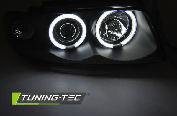 Strålkastare dual halo rims AUDI A4 11 94-12 98 ANGEL EYES CCFL SVART
