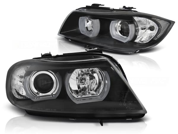 Ajovalot Xenon BMW E90/E91 03 05-08 08 3D U TYYPPI MUSTA HID
