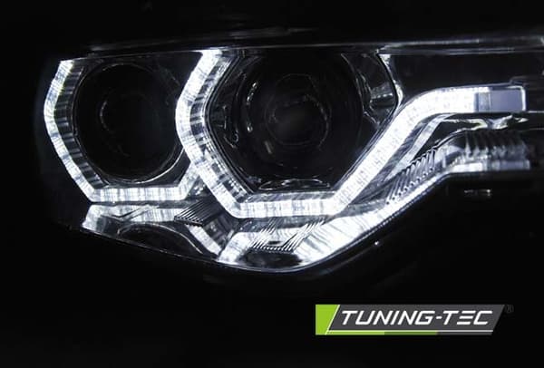 Dagljus strålkastare BMW F30/F31 10 11 - 05 15 ANGEL EYES LED CHROME DRL