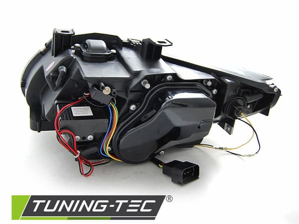 Strålkastare Xenon BMW E92/E93 06-10 ANGEL EYES LED SVART AFS HID