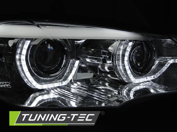 Frontlyktor Xenon BMW X5 E70 07-10 AE DRL LED KROM HID