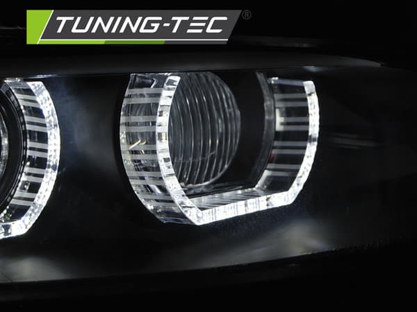 Strålkastare Xenon BMW E92/E93 06-10 ANGEL EYES LED SVART HID