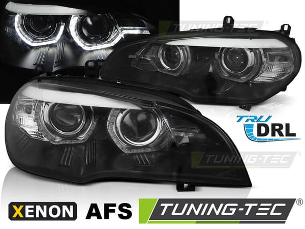 Xenon-ajovalot BMW X5 E70 07-10 AE DRL LED MUSTA AFS HID