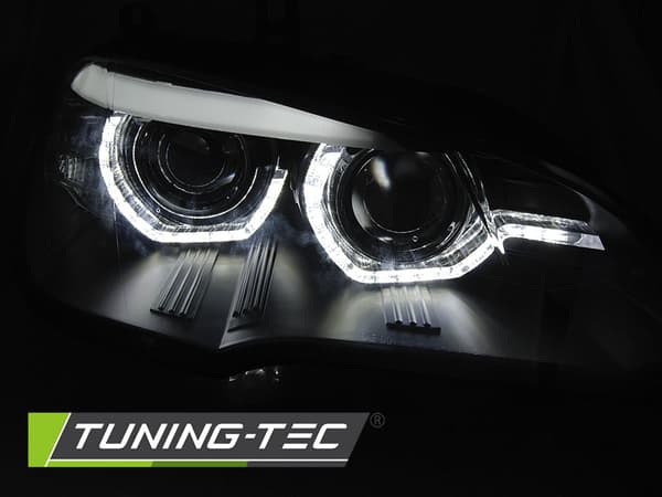 Forlygter Xenon BMW X5 E70 07-10 AE DRL LED SORT HID