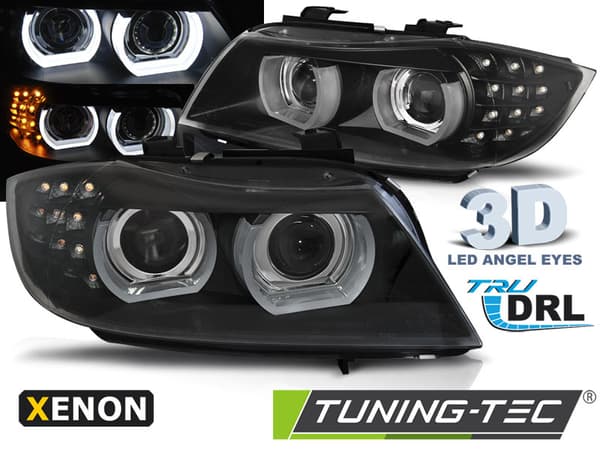 Ajovalot Xenon BMW E90/E91 09-11 MUSTA