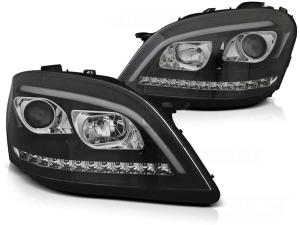 Forlygter med parkeringslys MERCEDES W164 ML M-KLASSE 05-07 - SORT