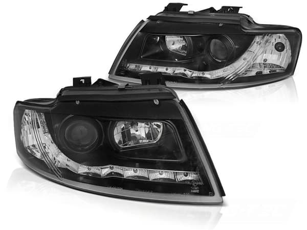 Forlygter med parkeringslys AUDI A4 B6 CONVERTIBLE 02-06 – SORT