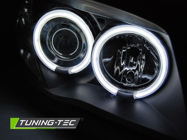 Ajovalot kaksoishalo vanteet BMW 1 E87/E81/82/88 04-11 ANGEL EYES CCFL BLACK