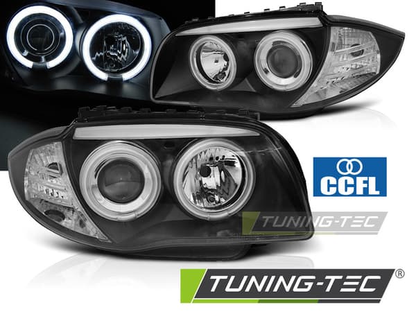 Ajovalot kaksoishalo vanteet BMW 1 E87/E81/82/88 04-11 ANGEL EYES CCFL BLACK