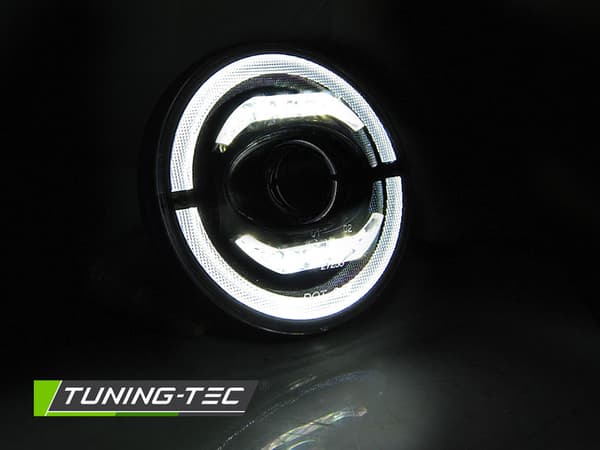 Strålkastare CHRYSLER JEEP WRANGLER TJ/ LJ/ JK 96-18 - ANGEL EYES LED Svart