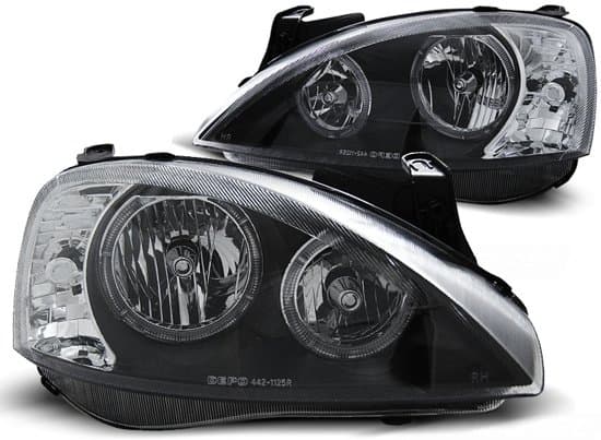 Ajovalot kaksoishalo vanteet OPEL CORSA C 11 00-09 06 ANGEL EYES BLACK