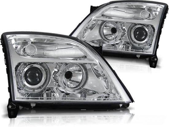 Forlygter dobbelte halo fælge OPEL VECTRA C 04 02-08 05 ANGEL EYES CHROME