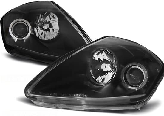 Strålkastare dubbla halo fälgar MITSUBISHI ECLIPSE D50 00-05 SVART