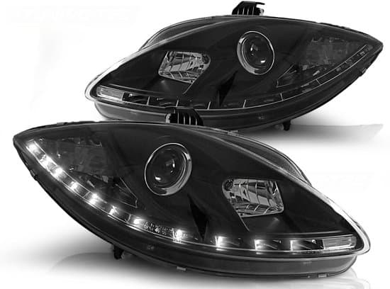 Forlygter med parkeringslys SEAT LEON ALTEA TOLEDO 06 05-09 SORT