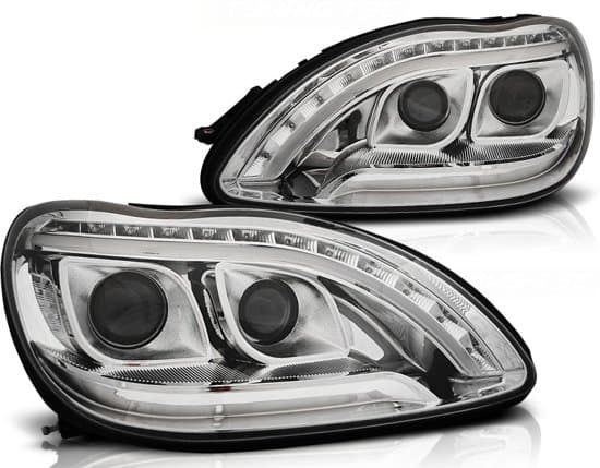 Ajovalot pysäköintivalolla MERCEDES W220 S-luokka 09 98-05 05 CHROME